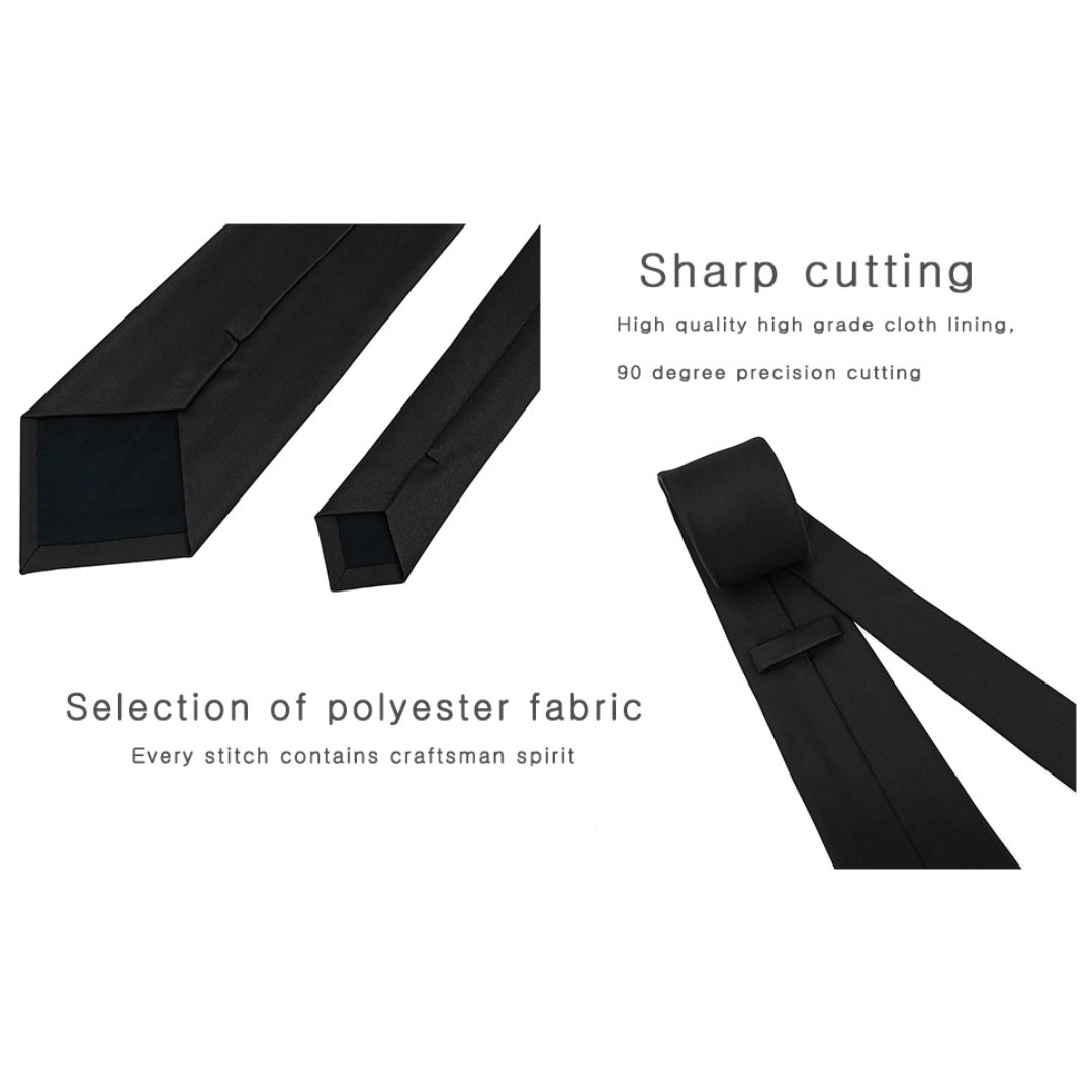 Solid Color Neckties – Timeless Style, Perfect Finish (Dark Blue)