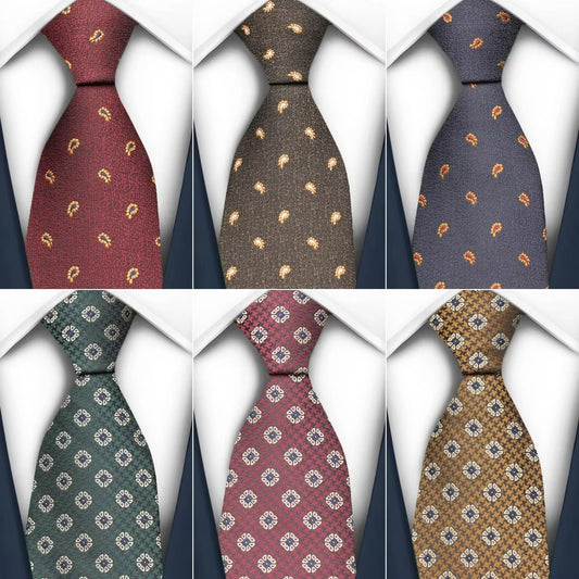Paisley Geometric Necktie Luxury High Quality Necktie