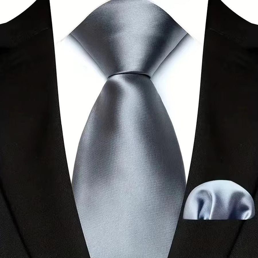 Solid Color Neckties – Timeless Style, Perfect Finish (Gray)