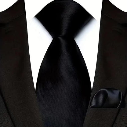 Solid Color Neckties – Timeless Style, Perfect Finish (Black)