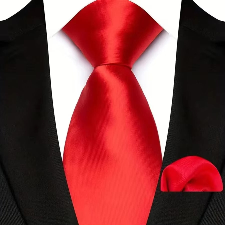 Solid Color Neckties – Timeless Style, Perfect Finish (Red)