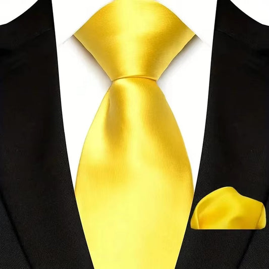 Solid Color Neckties – Timeless Style, Perfect Finish (Yellow)