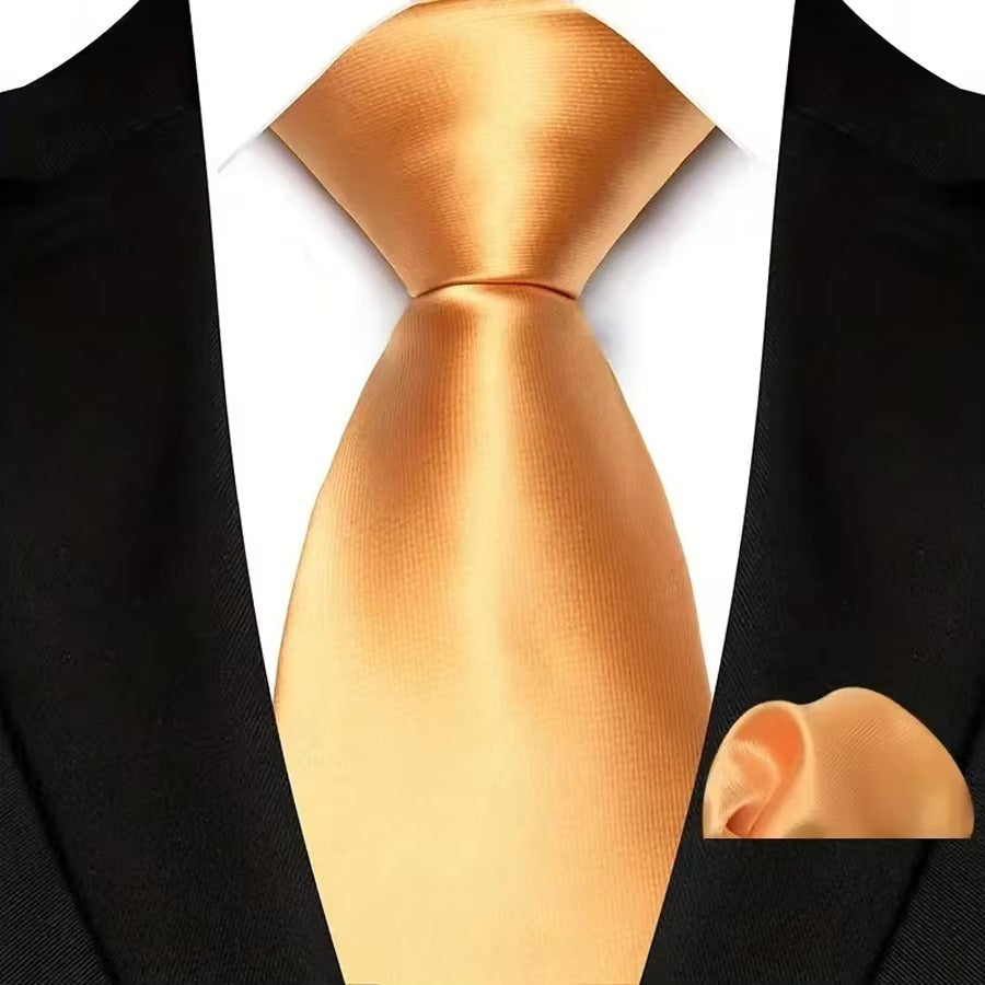Solid Color Neckties – Timeless Style, Perfect Finish (Orange)