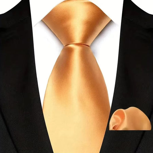 Solid Color Neckties – Timeless Style, Perfect Finish (Orange)