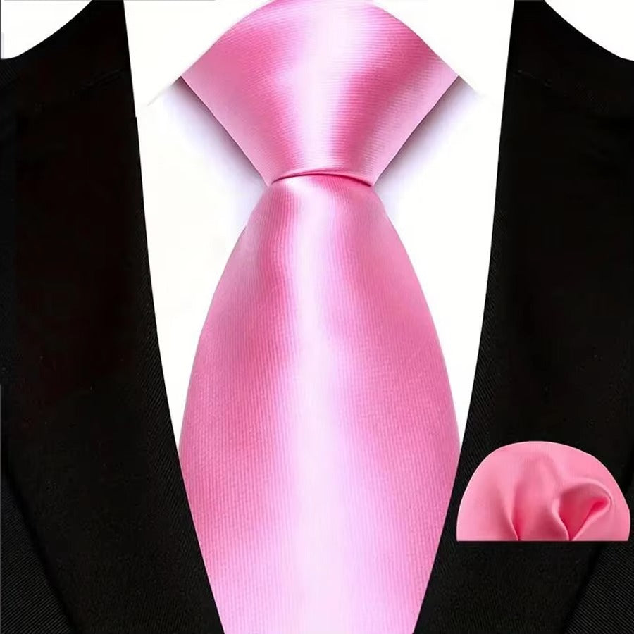 Solid Color Neckties – Timeless Style, Perfect Finish (Pink)