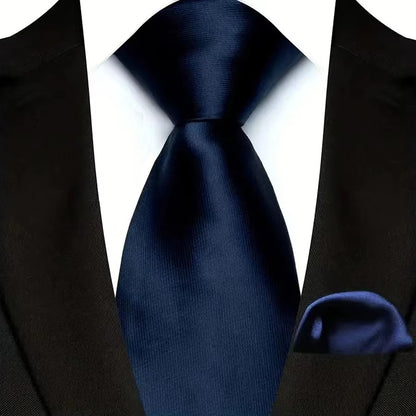 Solid Color Neckties – Timeless Style, Perfect Finish (Dark Blue)